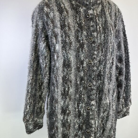 Vintage 80s Lilly of California Wool Blend Knit Cardigan Sweater Petite Small - Picture 4 of 10